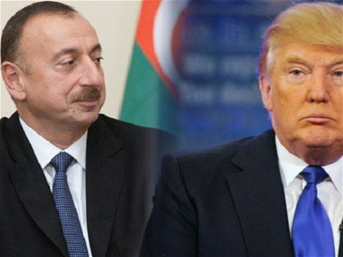 İlham Əliyev Donald Trampa 