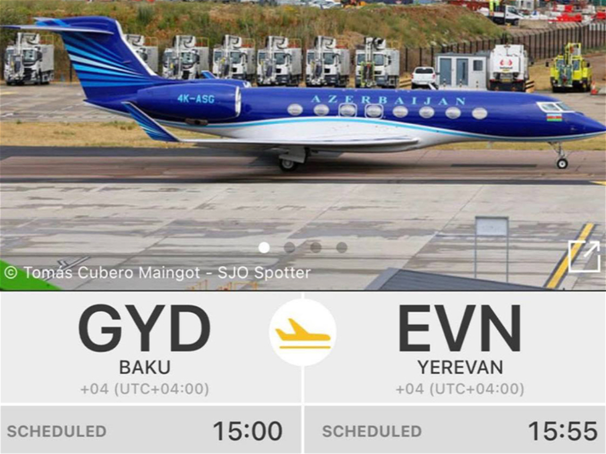 Azərbaycan təyyarəsi İrəvana getdi 