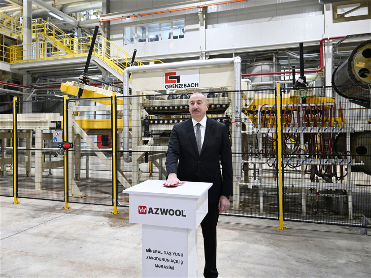 İlham Əliyev mineral daş yunu zavodunun 