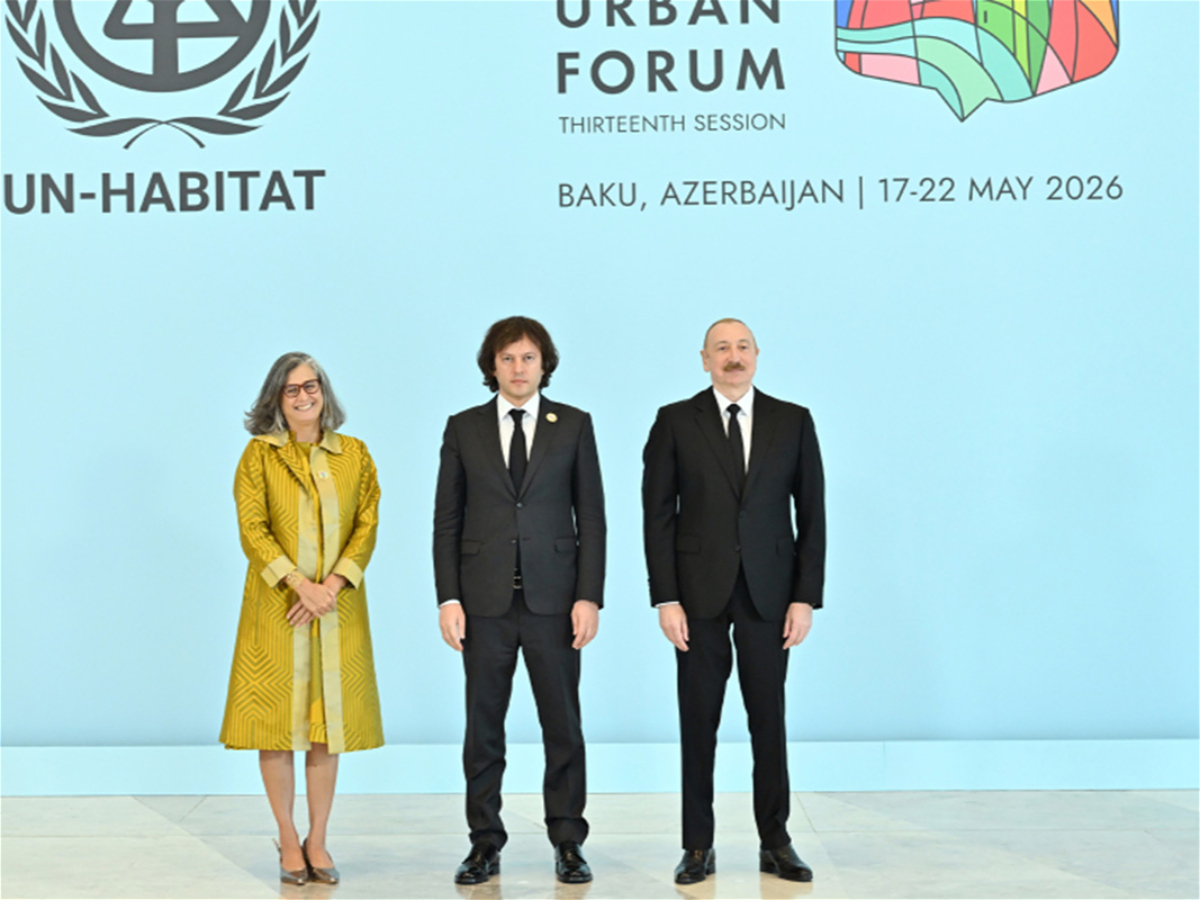 Prezident WUF13-də çıxış edir 